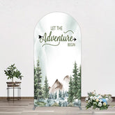 Lofaris Let The Adventure Begin Forest Birthday Arch Backdrop